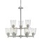 Z-Lite Bohin 9 Light Chandelier, Brushed Nickel And Clear Seedy 464-9BN - alternate 1